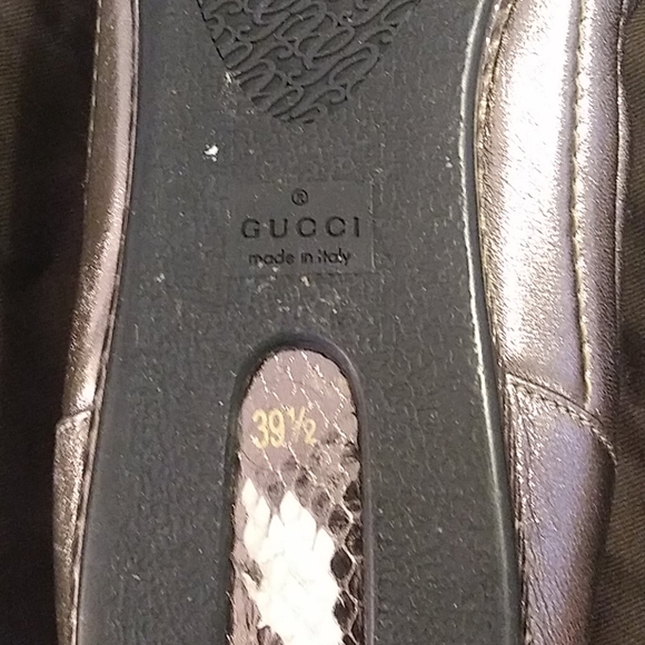 Pre-Owned Gucci Metallic Flat Sandles - Picture 4 of 16